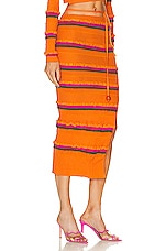 JACQUEMUS La Jupe Maille Concha in Orange, view 3, click to view large image.