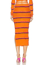 JACQUEMUS La Jupe Maille Concha in Orange, view 5, click to view large image.