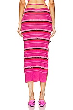 JACQUEMUS La Jupe Mailed Concha in Dark Pink, view 4, click to view large image.