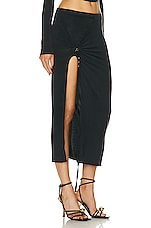 JACQUEMUS La Jupe Pareo Croissant Skirt in Black, view 2, click to view large image.