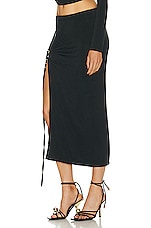 JACQUEMUS La Jupe Pareo Croissant Skirt in Black, view 3, click to view large image.