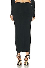 JACQUEMUS La Jupe Pareo Croissant Skirt in Black, view 4, click to view large image.