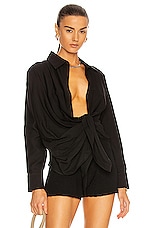 JACQUEMUS La Chemise Bahia in Black, view 1, click to view large image.
