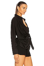 JACQUEMUS La Chemise Bahia in Black, view 2, click to view large image.