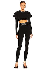 JACQUEMUS Le Double T-Shirt in Black, view 4, click to view large image.