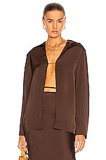 JACQUEMUS La Chemise Notte in Brown, view 1, click to view large image.