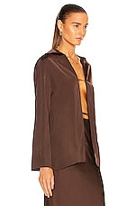 JACQUEMUS La Chemise Notte in Brown, view 2, click to view large image.