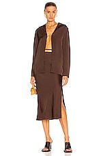 JACQUEMUS La Chemise Notte in Brown, view 4, click to view large image.