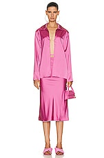 JACQUEMUS La Chemise Notte in Pink, view 4, click to view large image.