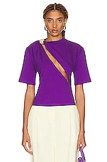 JACQUEMUS Le T-shirt Perola in Purple, view 1, click to view large image.