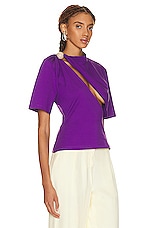 JACQUEMUS Le T-shirt Perola in Purple, view 2, click to view large image.