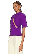 JACQUEMUS Le T-shirt Perola in Purple, view 3, click to view large image.