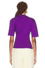 JACQUEMUS Le T-shirt Perola in Purple, view 4, click to view large image.