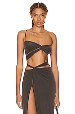 JACQUEMUS Le Bandeau Espelho in Brown, view 1, click to view large image.