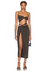 JACQUEMUS Le Bandeau Espelho in Brown, view 5, click to view large image.