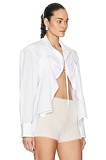 JACQUEMUS La Chemise Amaro in White, view 2, click to view large image.