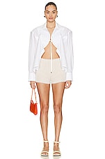 JACQUEMUS La Chemise Amaro in White, view 4, click to view large image.