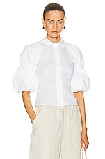 JACQUEMUS La Chemise Maraca in White, view 1, click to view large image.