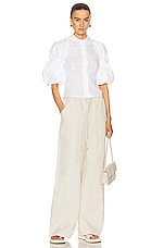 JACQUEMUS La Chemise Maraca in White, view 4, click to view large image.