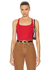 JACQUEMUS Le Body Caraco Top in Red, view 1, click to view large image.