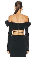 JACQUEMUS Le Haut Spalla Top in Black, view 4, click to view large image.