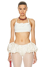 JACQUEMUS Le Bandeau Frivolli Top in Off White, view 1, click to view large image.