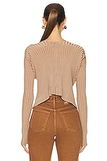 JACQUEMUS La Maille Pralu Longue Top in Light Brown 2, view 3, click to view large image.