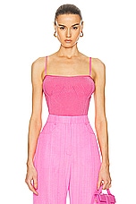 JACQUEMUS Le Haut Sierra in Neon Pink, view 2, click to view large image.