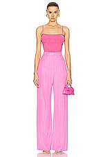 JACQUEMUS Le Haut Sierra in Neon Pink, view 5, click to view large image.