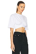 JACQUEMUS Le Tshirt Caraco in White, view 2, click to view large image.
