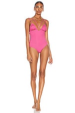 JACQUEMUS Le Maillot Pila Swimsuit in Pink, view 1, click to view large image.