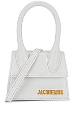 JACQUEMUS Le Chiquito Bag in White, view 3, click to view large image.