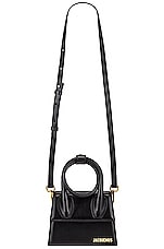 JACQUEMUS Le Chiquito Noeud Bag in Black, view 1, click to view large image.