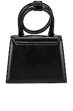 JACQUEMUS Le Chiquito Noeud Bag in Black, view 4, click to view large image.