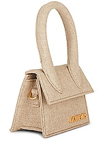 JACQUEMUS Le Chiquito Bag in Beige, view 4, click to view large image.