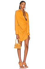 JACQUEMUS Le Chiquito Moyen Bag in Orange, view 2, click to view large image.