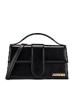 JACQUEMUS Le Grand Bambino Bag in Black, view 3, click to view large image.