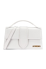 JACQUEMUS Le Grand Bambino Bag in White, view 1, click to view large image.