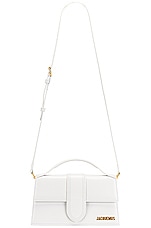 JACQUEMUS Le Grand Bambino Bag in White, view 6, click to view large image.