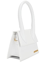JACQUEMUS Le Chiquito Moyen Bag in White, view 4, click to view large image.