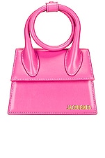JACQUEMUS Le Chiquito Noeud Bag in Pink, view 1, click to view large image.