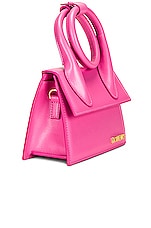 JACQUEMUS Le Chiquito Noeud Bag in Pink, view 4, click to view large image.