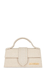 JACQUEMUS Le Bambino Bag in Light Greige, view 3, click to view large image.