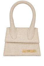 JACQUEMUS Le Chiquito Bag in Light Greige, view 3, click to view large image.