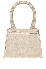 JACQUEMUS Le Chiquito Bag in Light Greige, view 4, click to view large image.