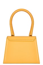 JACQUEMUS Le Chiquito Moyen Bag in Dark Yellow, view 4, click to view large image.