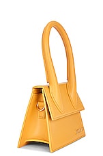 JACQUEMUS Le Chiquito Moyen Bag in Dark Yellow, view 5, click to view large image.