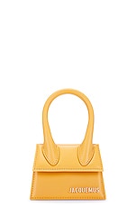 JACQUEMUS Le Chiquito Bag in Dark Yellow, view 3, click to view large image.