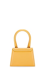 JACQUEMUS Le Chiquito Bag in Dark Yellow, view 4, click to view large image.