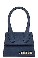 JACQUEMUS Le Chiquito Bag in Dark Navy, view 3, click to view large image.